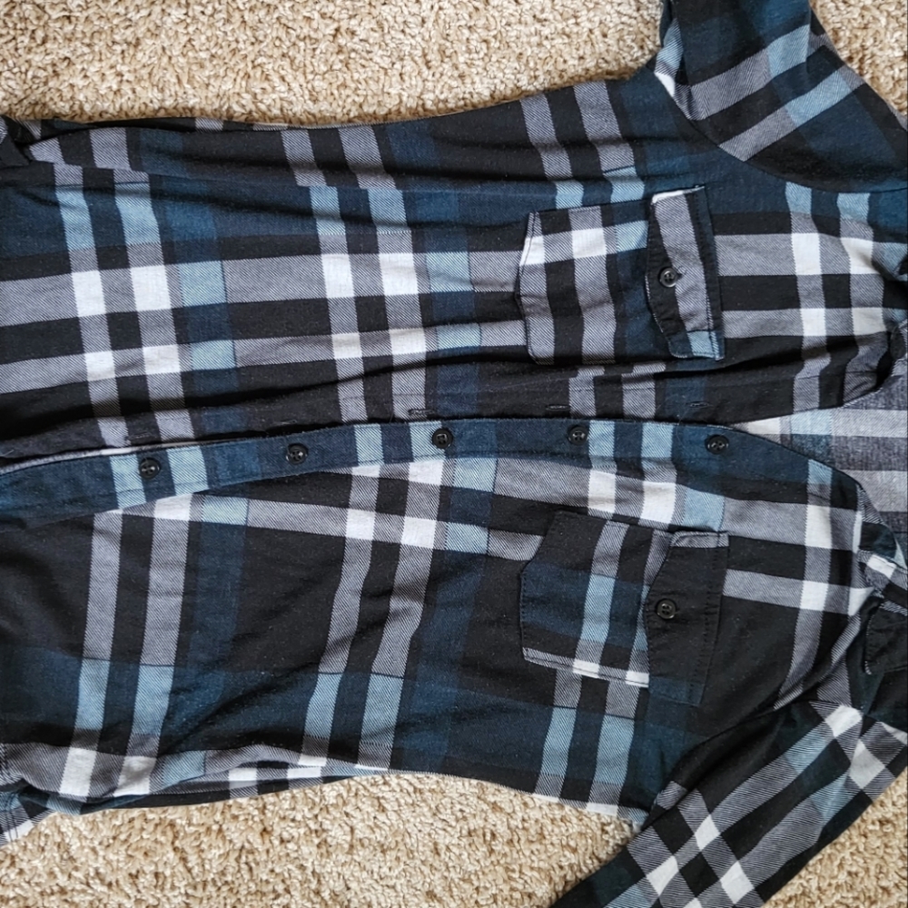 3/4 sleeve flannel top